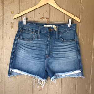 Madewell denim high waisted shorts, non stretchy